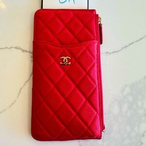 ❌SOLD❌CC Caviar Quilted Classic Flat Wallet Pouch